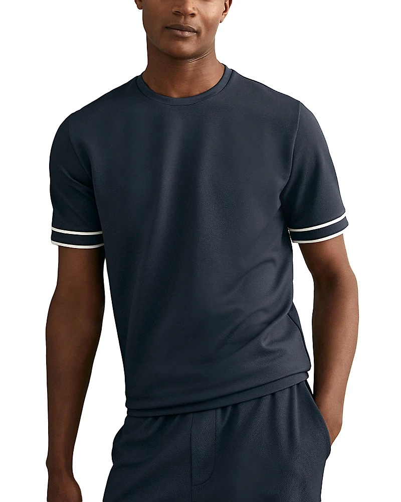 Reiss Oscar Piped Textured Tee