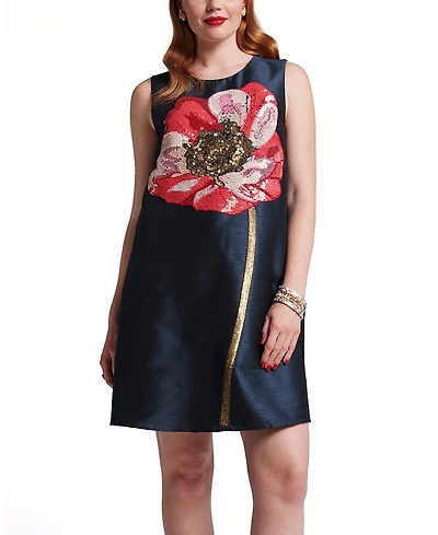Frances Valentine Alice Shift Dress with Flower
