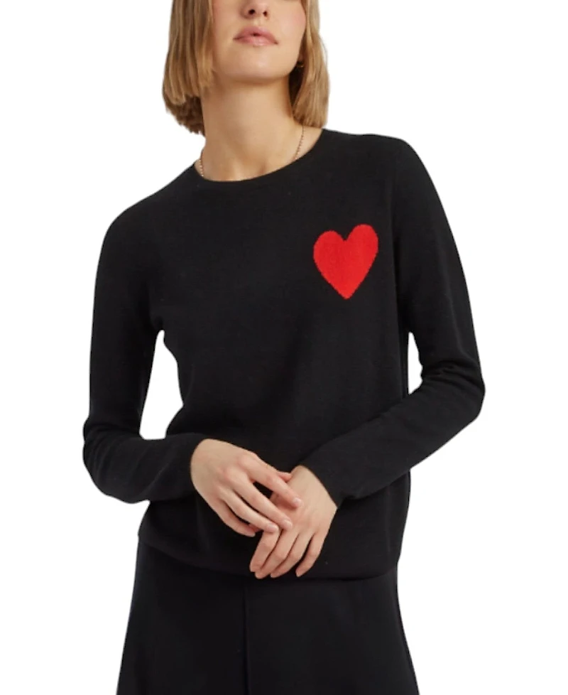 Chinti & Parker Women's Wool Cashmere Breton Heart Sweater