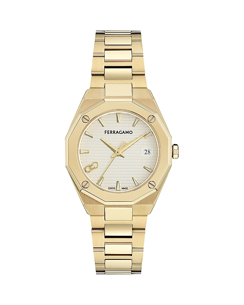 Ferragamo Edge Bracelet Watch, 34mm