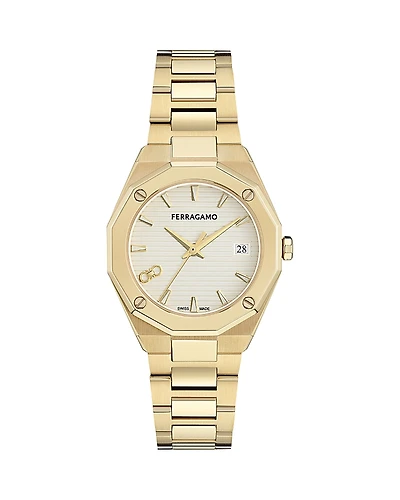 Ferragamo Edge Bracelet Watch, 34mm