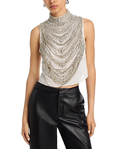 L'Agence Yun Draped Crystal Tank