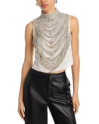L'Agence Yun Draped Crystal Tank