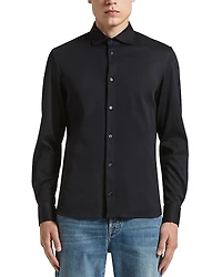 Peserico Solid Button Front Shirt