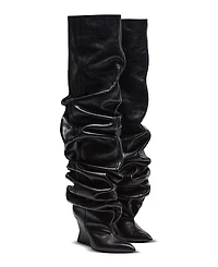 Balmain Women's Wedge Thigh-High Boots