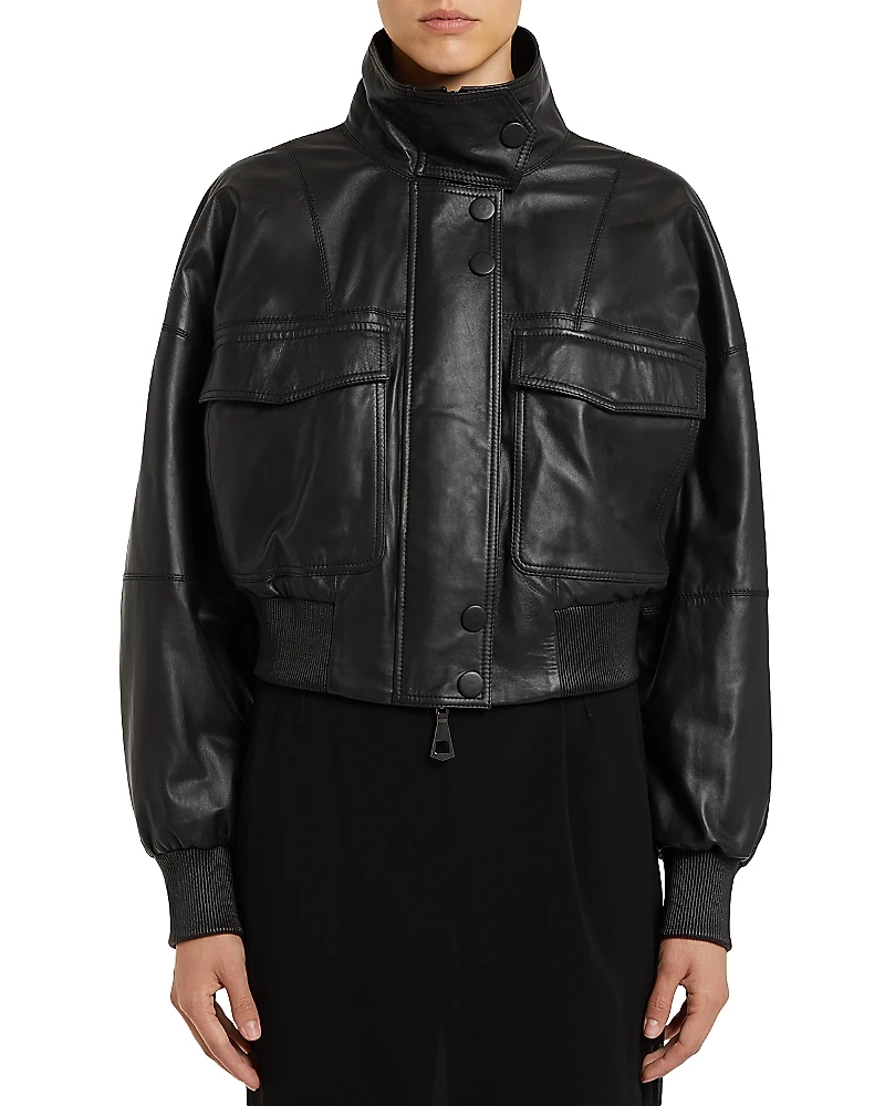 Marella Obsessed Black Leather Jacket