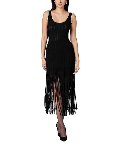 Toccin Lorelai Scoop Neck Fringe Dress