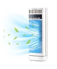 Costway 14'' Mini Oscillating Tower Fan Electric Desk Fan with 3 Speed & Timer