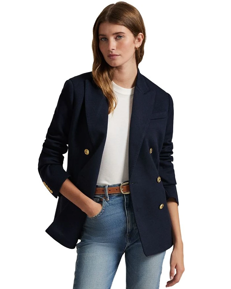 Knit Double Breasted Blazer