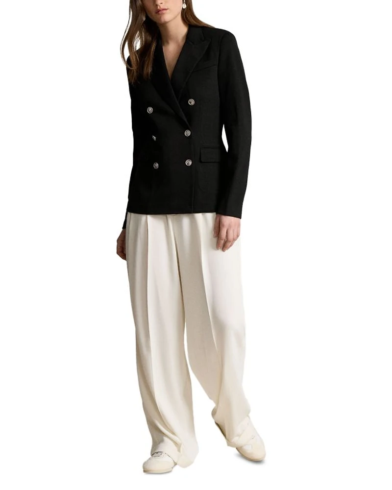 Knit Double Breasted Blazer