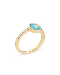 Miseno Jewelry Diamond & Turquoise Baia Stackable Ring