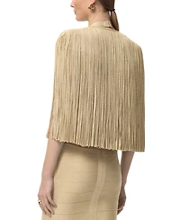 Metallic Fringe Cape