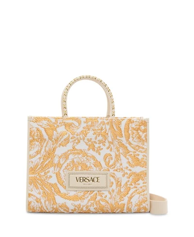 Barocco Athena Raffia Medium Tote Bag