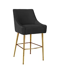 Tov Furniture Beatrix Pleated Velvet Counter Stool