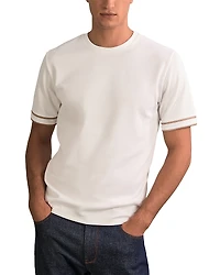 Reiss Oscar Piped Textured Crewneck Tee