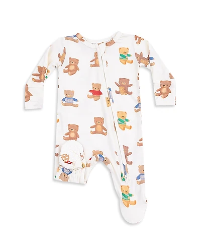 Angel Dear Boys' Teddy Bear Collection 2 Way Zipper Footie - Baby