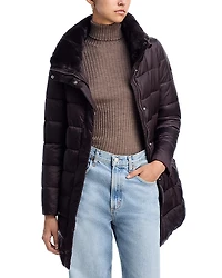 Save The Duck Dalea Faux Fur Trim Puffer Coat