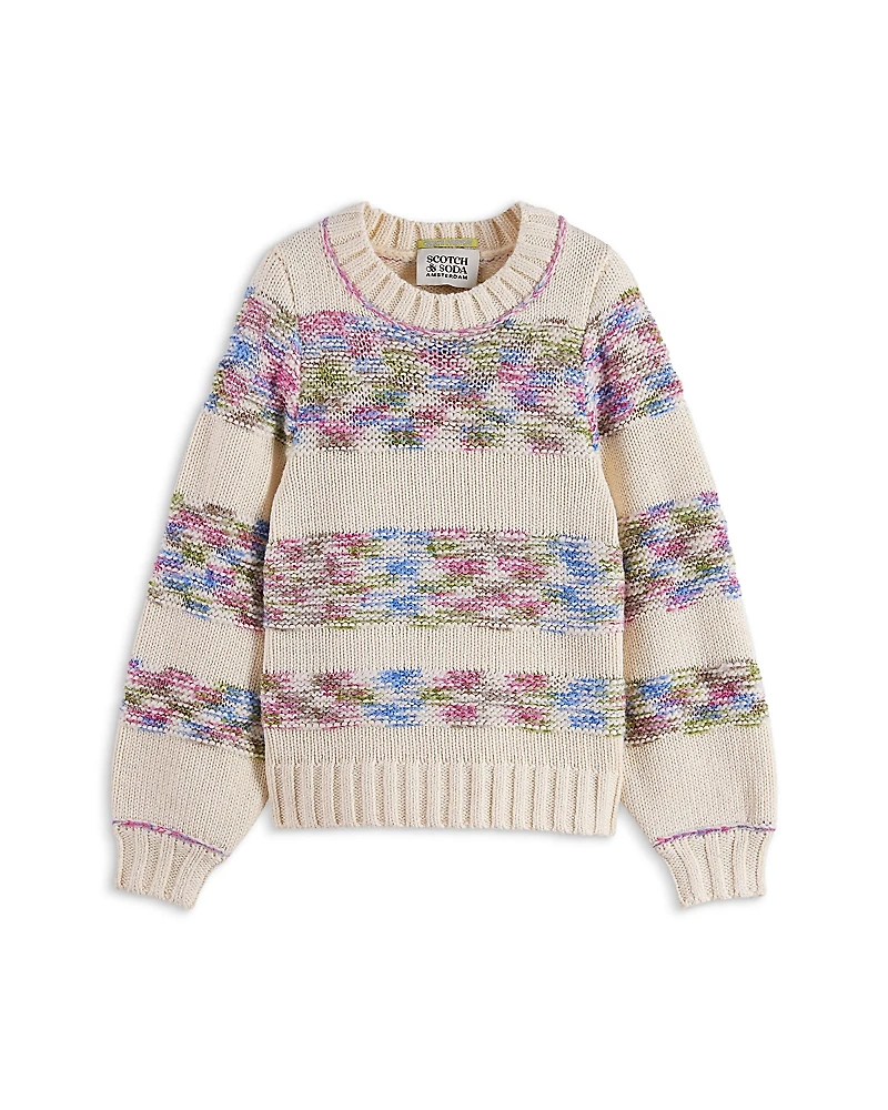 Scotch & Soda Girls' Rainbow Striped Sweater - Little Kid, Big Kid