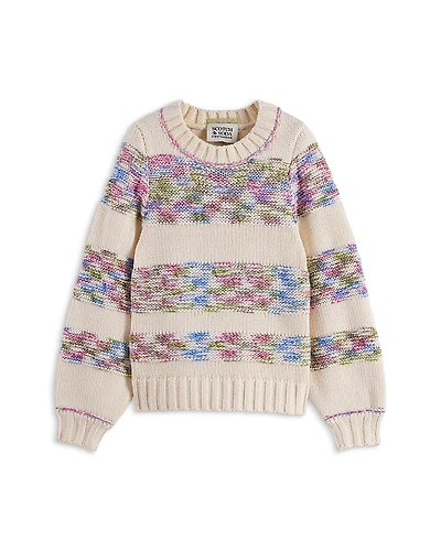 Scotch & Soda Girls' Rainbow Striped Sweater - Little Kid, Big Kid