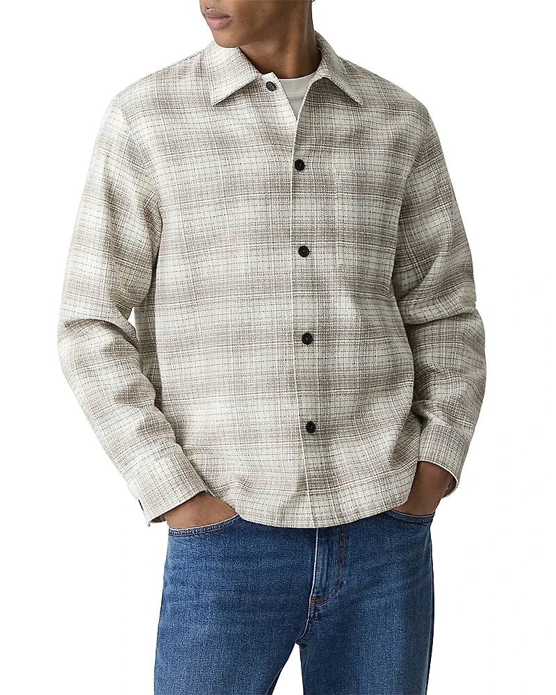 Theory Textured Plaid Shirt