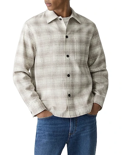 Theory Textured Plaid Shirt