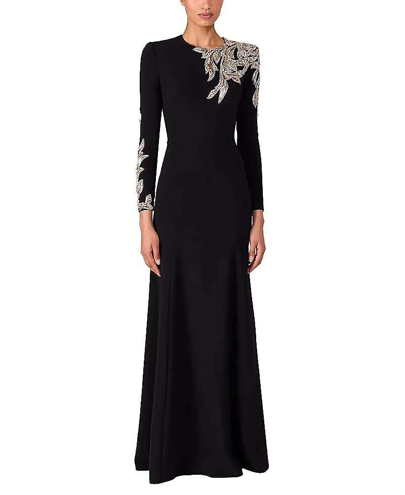 Jenny Packham Honor Sequin-Embellished Maxi Gown
