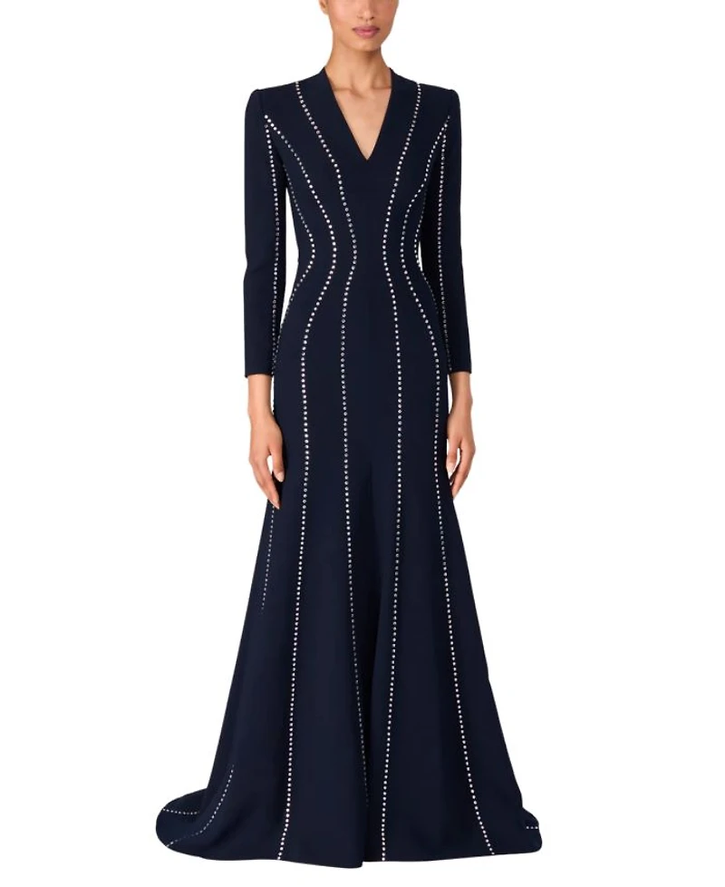 Victoire Rhinestone-Embellished Maxi Gown