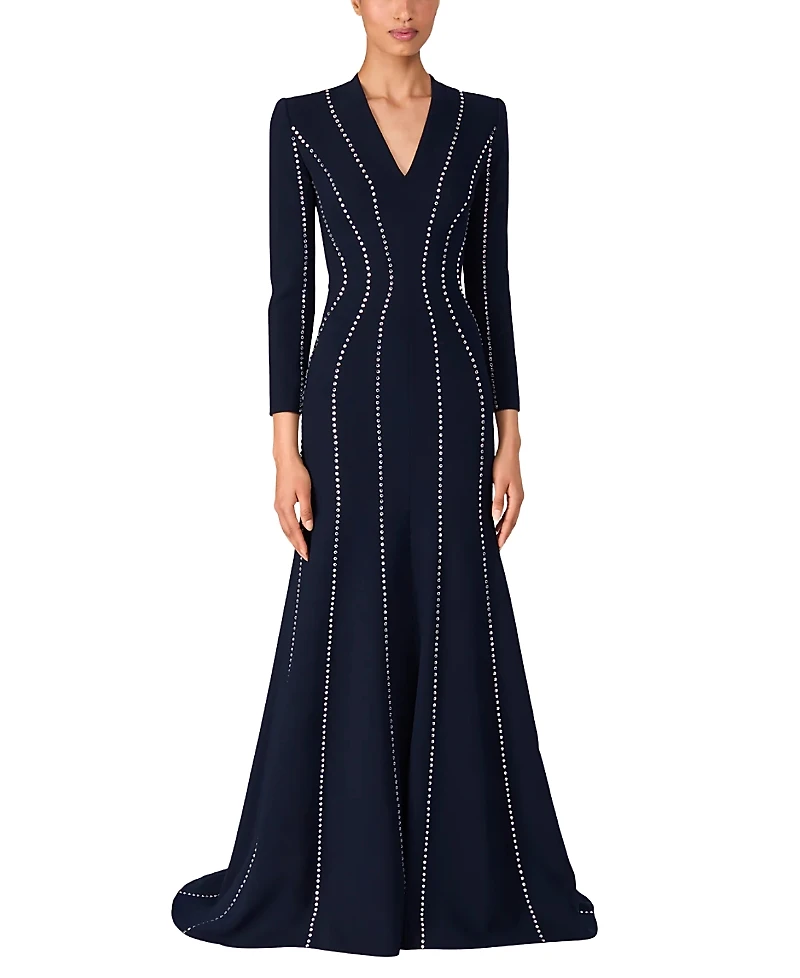 Jenny Packham Victoire Rhinestone-Embellished Maxi Gown
