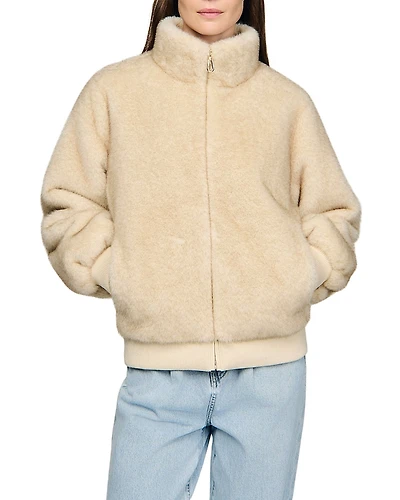 Sandro Babel Faux Fur Jacket