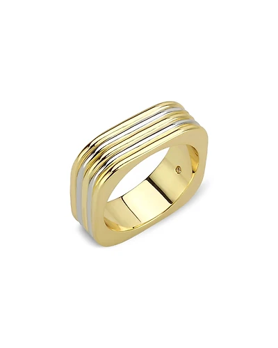 Aqua Faux Square Stack Ring - Exclusive