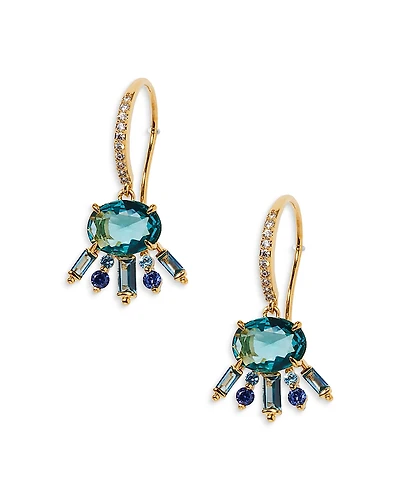 Nadri Stellar Halo Drop Earrings, 1L