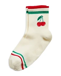 Stems Cherry Striped Grip Socks