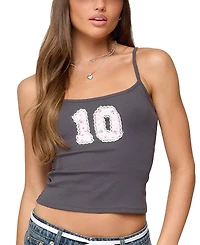 Edikted 10 Floral Lacey Patch Tank Top