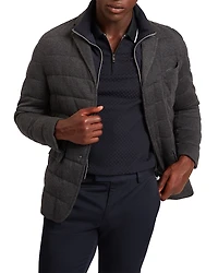 Ted Baker Gerome Fine Knit Quilted Blazer with Mock Neck Liner