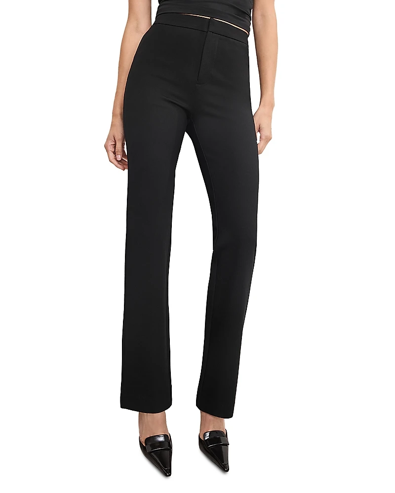 Good American Soft Stretch Ponte Straight Trousers