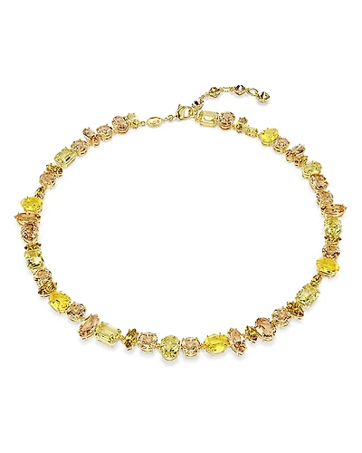 Swarovski Gema Mixed Cut Crystal Tennis Necklace, 14.12-15.5