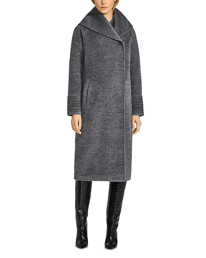 Sentaler Boucle Long Hooded Coat