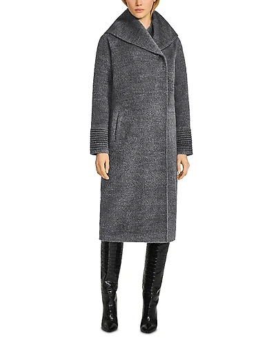 Sentaler Boucle Long Hooded Coat