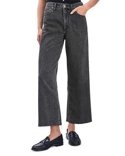 rag & bone High Rise Wide Leg Ankle Jeans