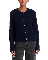 Aqua Boucle Knit Cardigan - Exclusive