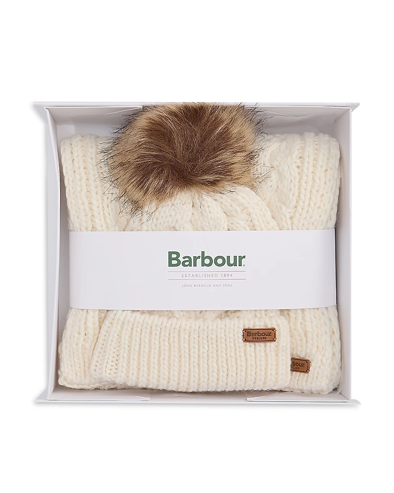 Barbour Penshaw Beanie & Scarf Set