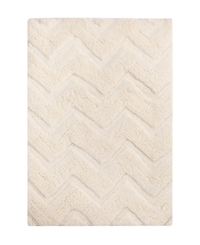 Gauri Kohli Vantaa Bath Mat - Ivory White, 36 L x 24 W