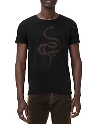 John Varvatos Raw Edge Fine Line Embroidered Tee