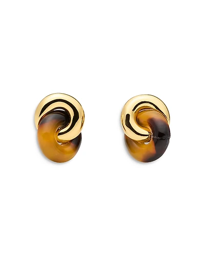 kate spade new york Interlock Tortoiseshell Look Stud Earrings