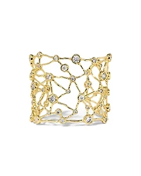 Alexis Bitar Asterales Cubic Zirconia Celestial Wide Cuff Bracelet