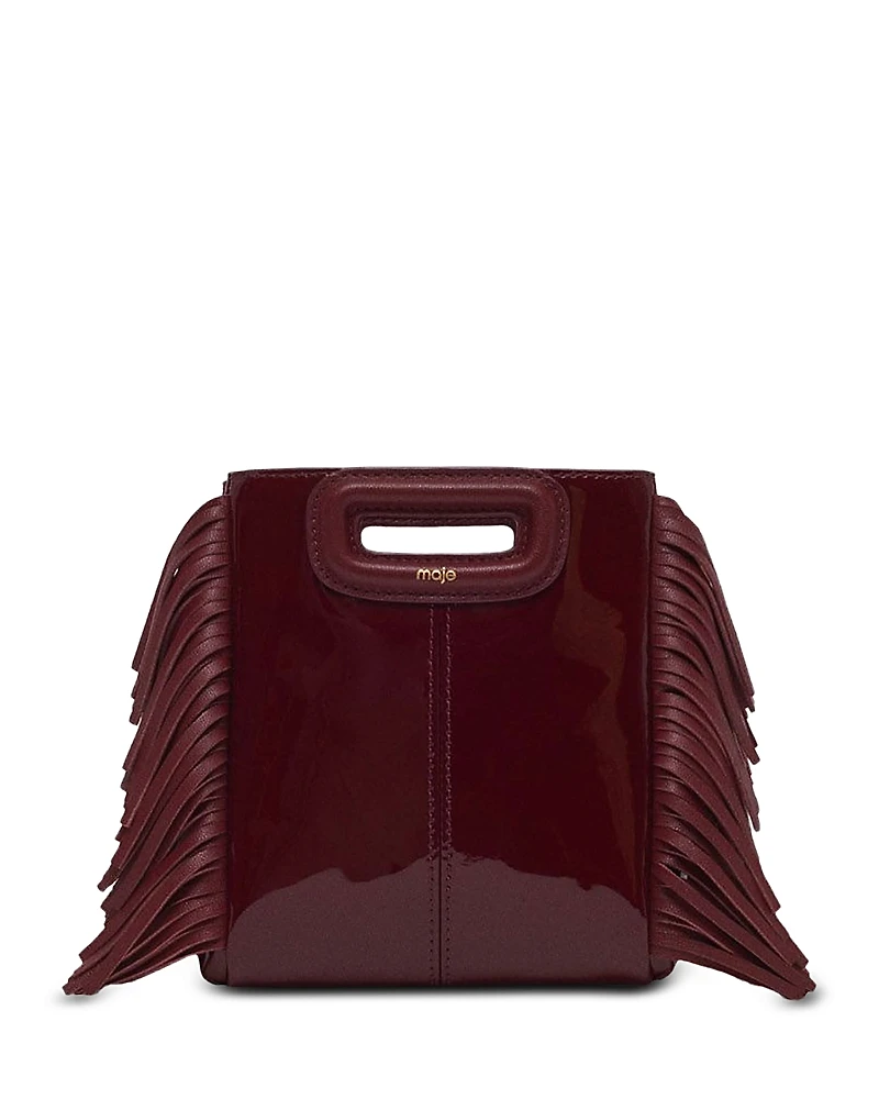 Maje M Mini Patent Leather Bag