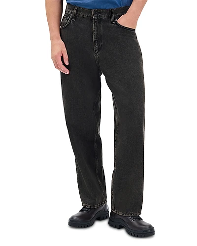 rag & bone Baggy Authentic Straight Leg Jeans, Black/Brown