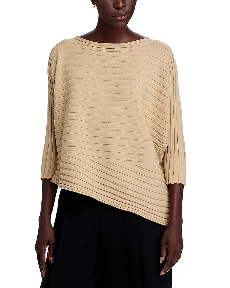 Issey Miyake Asymmetrical Cotton Cashmere Sweater