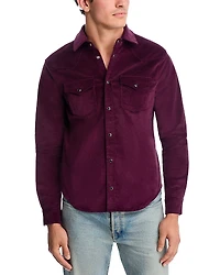 Monfrere Eastwood Needle Cord Snap-Front Shirt