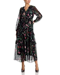Koko + Mason Tiered Floral Print Dress